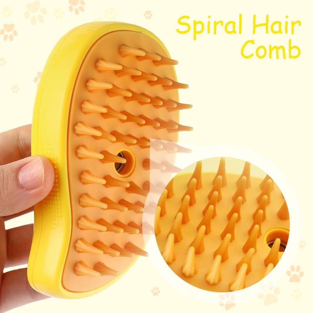 2024 New Arrival 3 In 1 Electric Self Cleaning Pet Bath Shower Massage Dog Grooming Comb Spray Shedding Steam Cat Steamy Brush