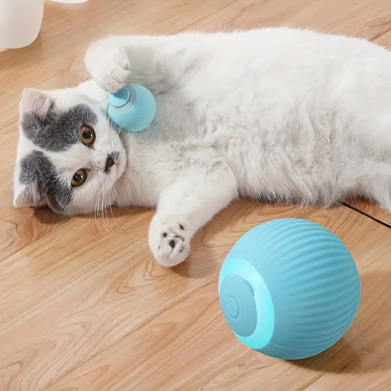 2024 New Pet Training Dog Interactive Game Led Light Electric Automatic Rolling Ball Smart Cat Toy