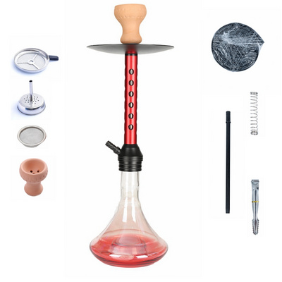 Factory Cheap Hookah Red Color Shisha Hookahs Custom Logo Smoking Hookah Set Tobacco Shisha Flavour