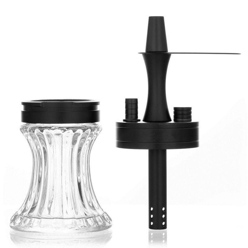 Customized Logo Mini Portable Shisha Set Aluminum Glass Hookah Shesha Travel Smoke Design Hukka Hookahs