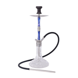 Premium quality luxury large blue resin stem stainless steel hookah hookah set