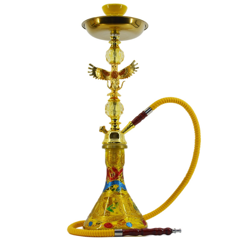 2024 Red Black Blue Gold Shisha Hukka  Hot Selling Glass Hookah Shisha vase sheesha hookah set with one smoking water pipe