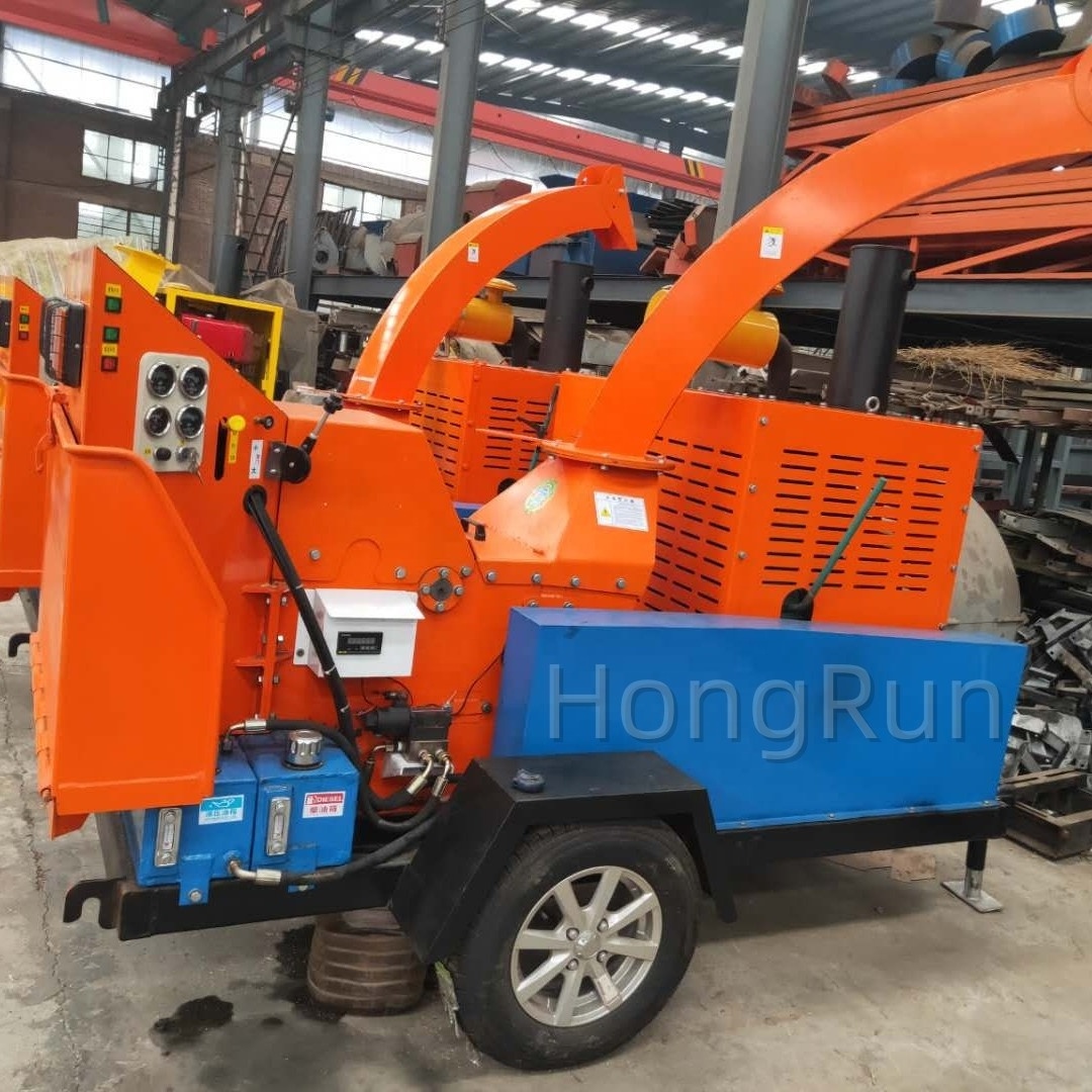 Factory Supply Waste Wood Log Branch Crusher Forestry Mobile Diesel Engine Wood Chipper Machine For Wood Sawdust