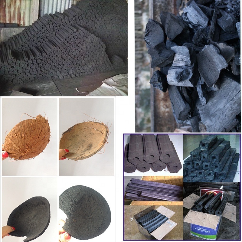 coconut shell carbonization furnace charcoal making machine hardwood carbonizing Wood charcoal production drying kilns