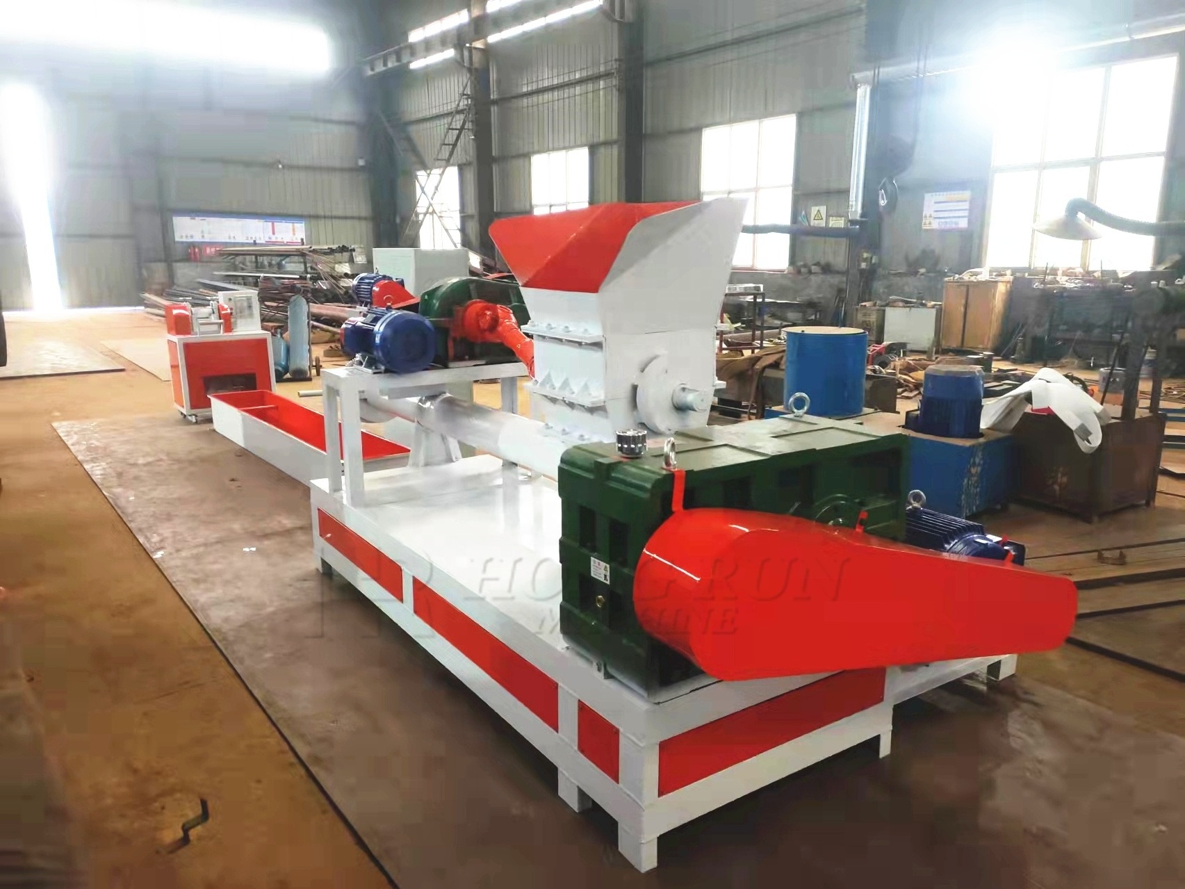 Recycling waste PP PE material plastic pelletizing machine Two Stage Automatic Plastic Pellet  recycling production line