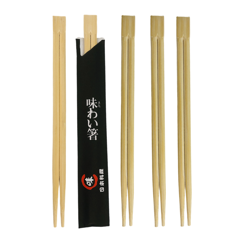 Wholesale Chinese Custom Chopsticks Print  With Logo Disposable Bamboo Noodle Chopsticks