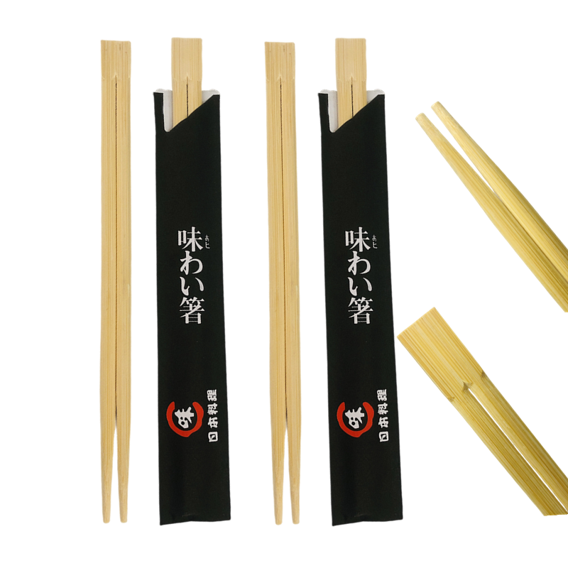 Wholesale Chinese Custom Chopsticks Print  With Logo Disposable Bamboo Noodle Chopsticks