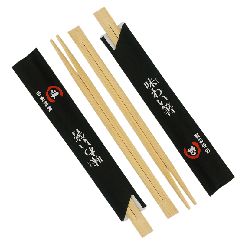 Wholesale Chinese Custom Chopsticks Print  With Logo Disposable Bamboo Noodle Chopsticks