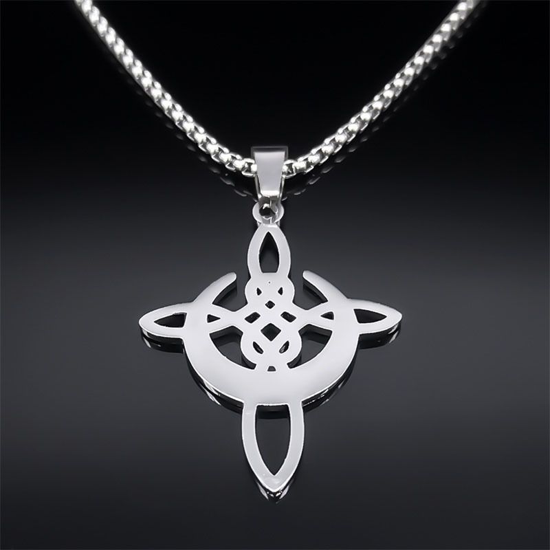 Vintage Viking Celtic Knot Pendant Stainless Steel Jewelry Necklace Cross Personality Necklacrel