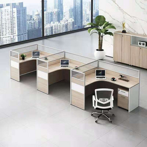 Modern Call Center Round Meeting Room Modular Furniture 2 4 6 Person Office Glass Desks and Workstations