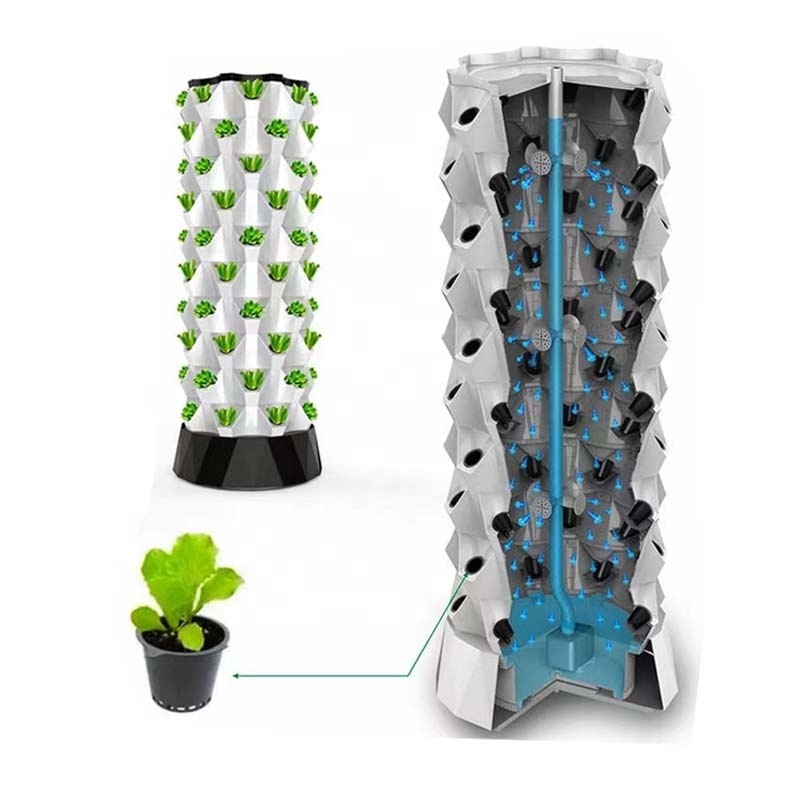 Commercial hydroponic tower system diy vertical hydroponic tower growing system