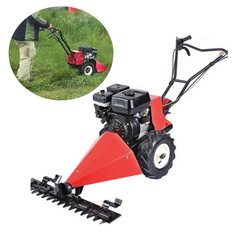 Walk behind sickle bar mower 2 wheel 52cc brush grass cutter