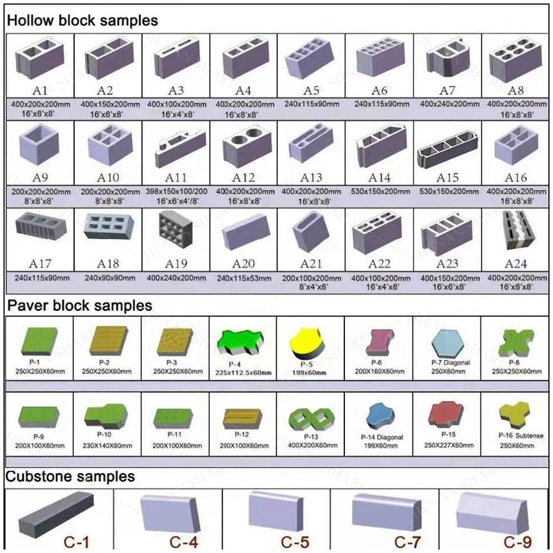 Building block making machine brick making machinery concrete block machine