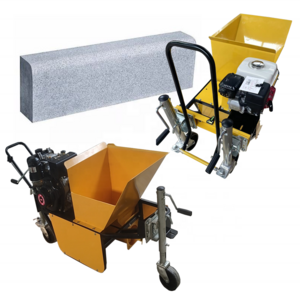 Slipform paver concrete curb extruder making kerb laying machine