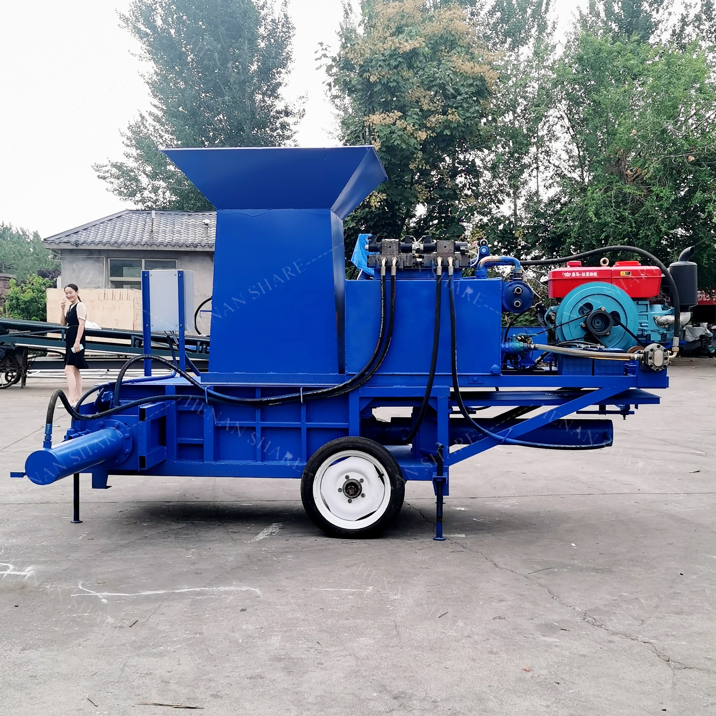 Multi Functional Horizontal Square Hay Pine Straw Baler for Sale 50kg Silage Packing Machine