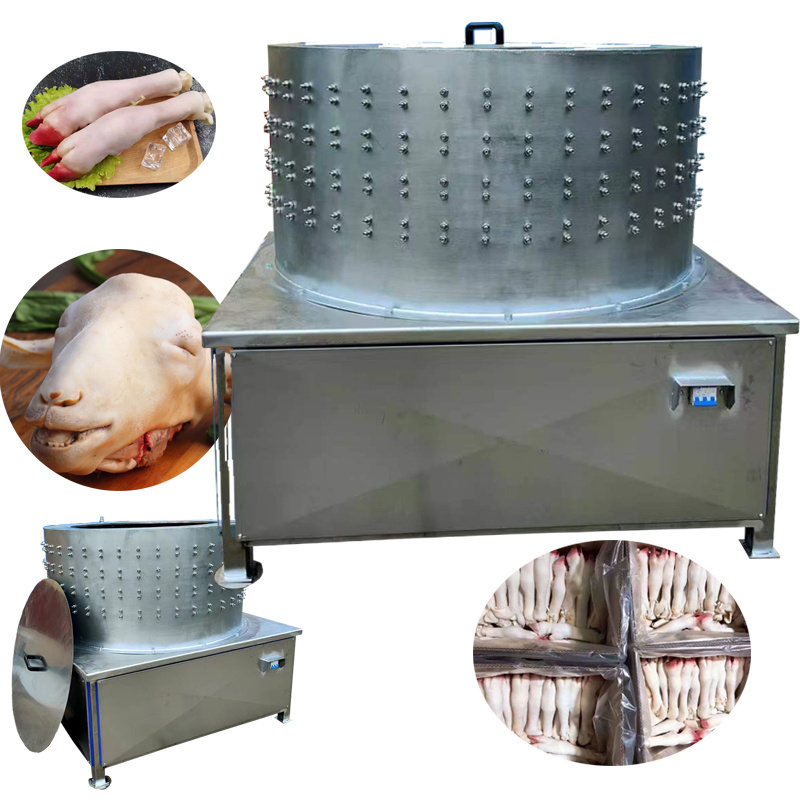 slaughter goat pig feet plucking  machine cattle feet de hairing machine for sale