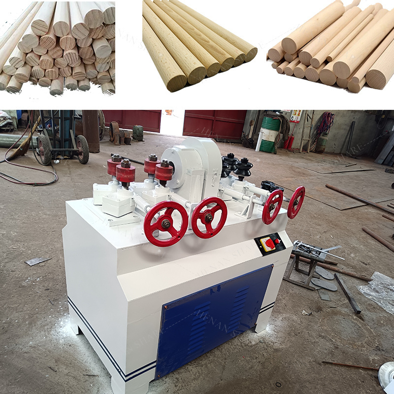 Automatic Round Rod Rounding Wood Cutting Cutter Making Machines for Broom Sticks Stick Machine