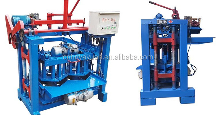 YYS4-35 easy operated concrete block making machine in Uganda manual simple small brick making machine