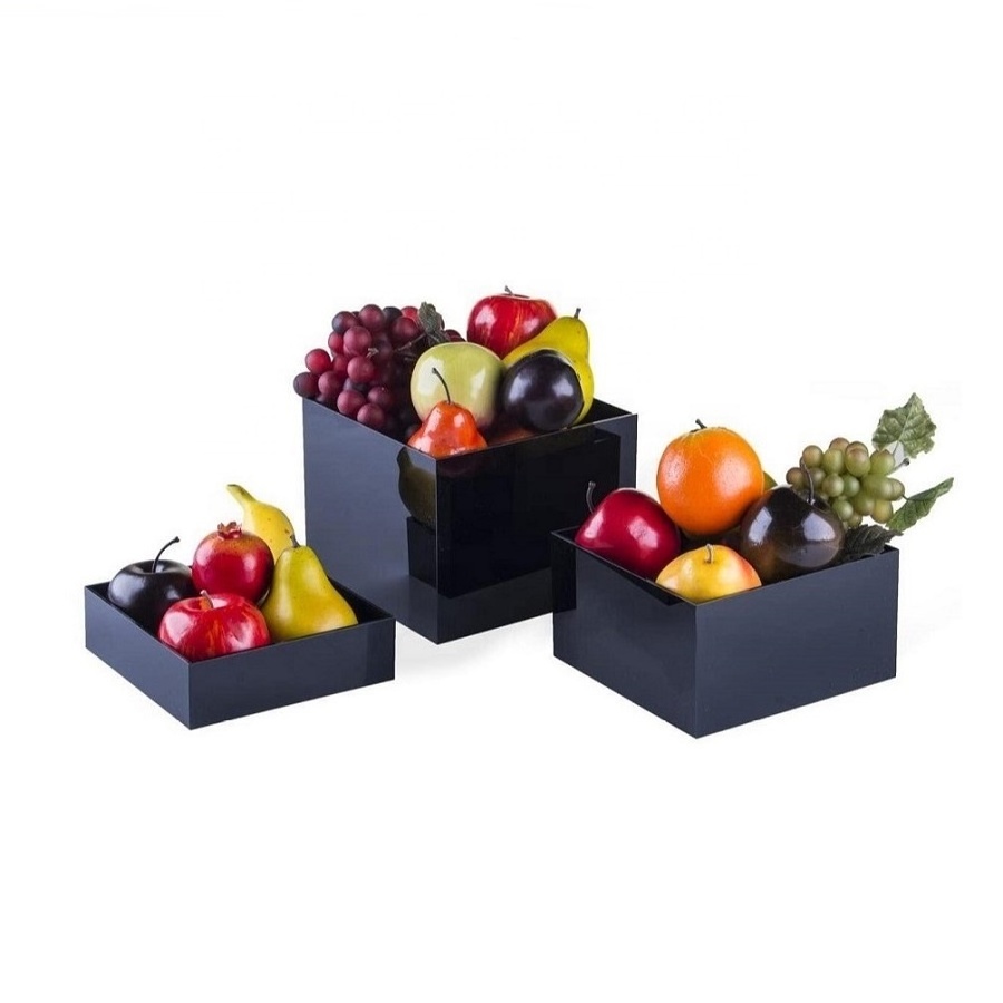 Matte Hollowed Acrylic Risers Display Cubes