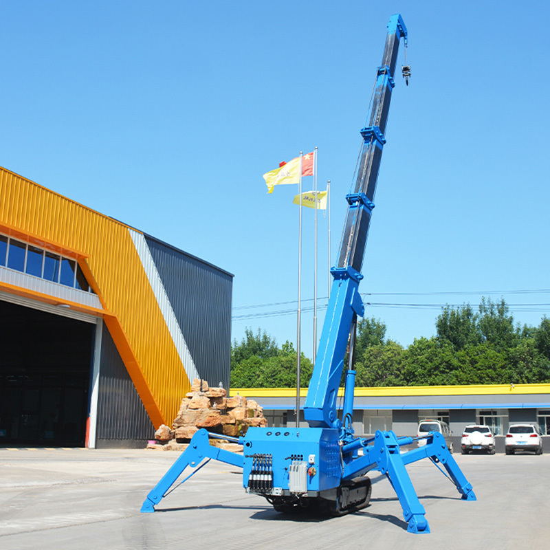 China wireless remote control small hydraulic spider crawler crane