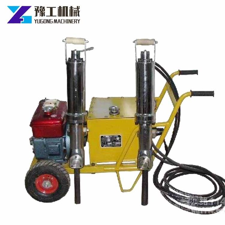 Hydraulic rock splitter with stone splitting wedges for sale