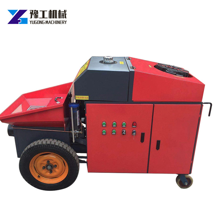 High performance mini 6m3/h concrete mixer pump mobile