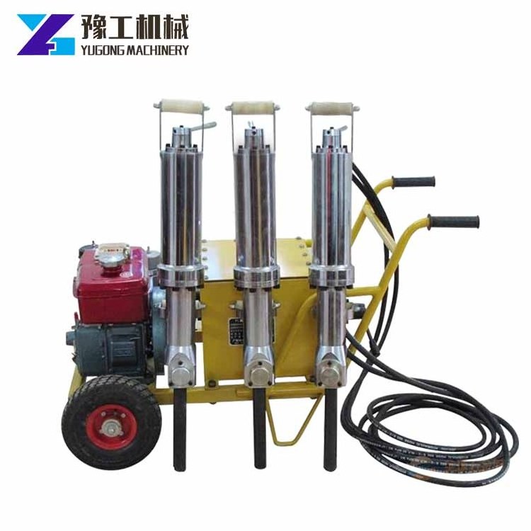 Hydraulic rock splitter with stone splitting wedges for sale