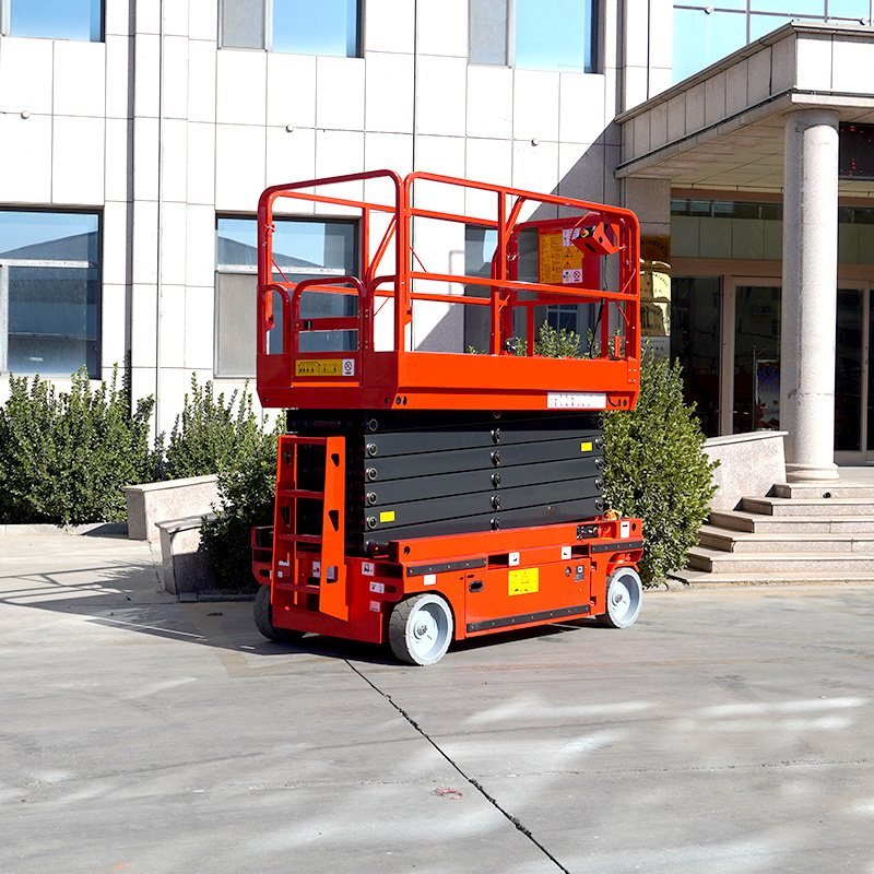 300Kg 4-14M Drive Motor Low Cost Automatic Battery Power Electric Hydraulic Scissor Lift Scaffolding For Sale