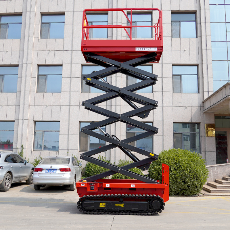 EPT1214LDS Hydraulic Outrigger Crawler Self Propelled Mini Tracked Scissor Lift Aerial Elevating Work Platform