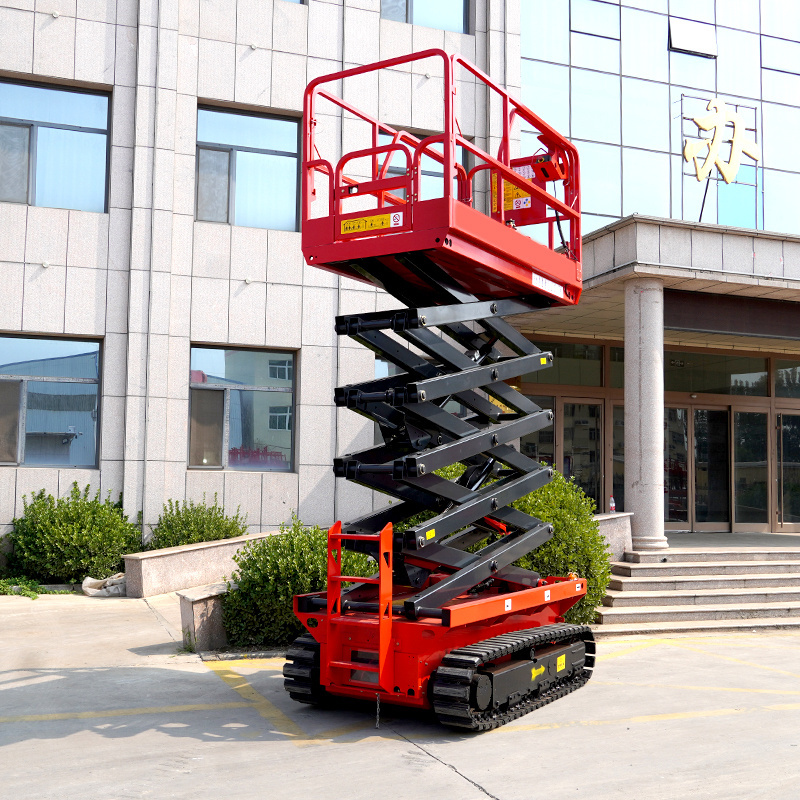 300Kg 4-14M Drive Motor Low Cost Automatic Battery Power Electric Hydraulic Scissor Lift Scaffolding For Sale