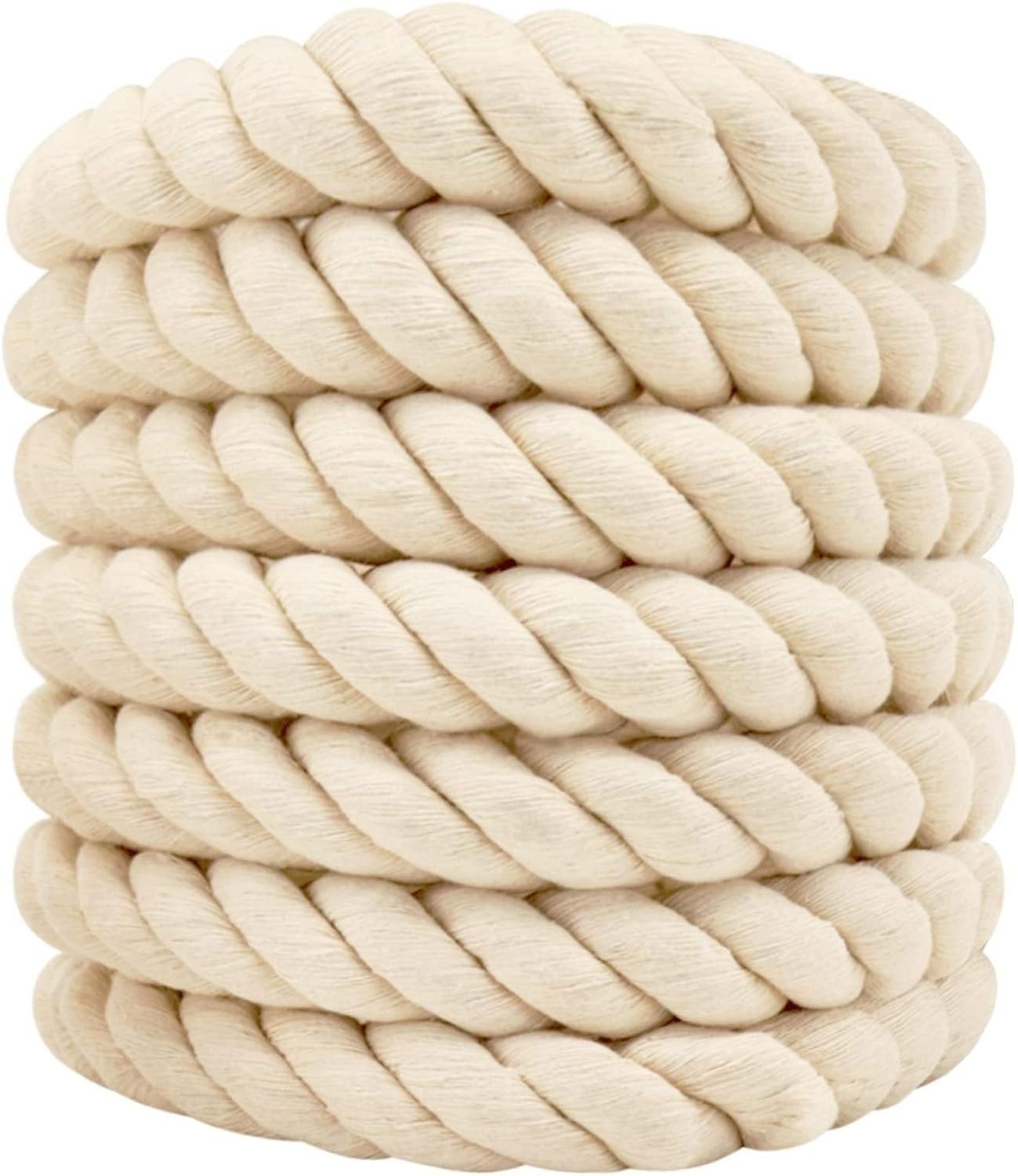 White Cotton Rope Natural Nautical Rope for Crafts, Decorations, Basket Making, Plant Hangers