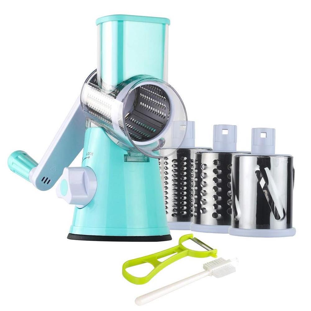 Multi-Function Round Shredder Chopper Manual Vegetable Cutter Tabletop Kitchen Fruit Vegetable Slicer Chopper Blades