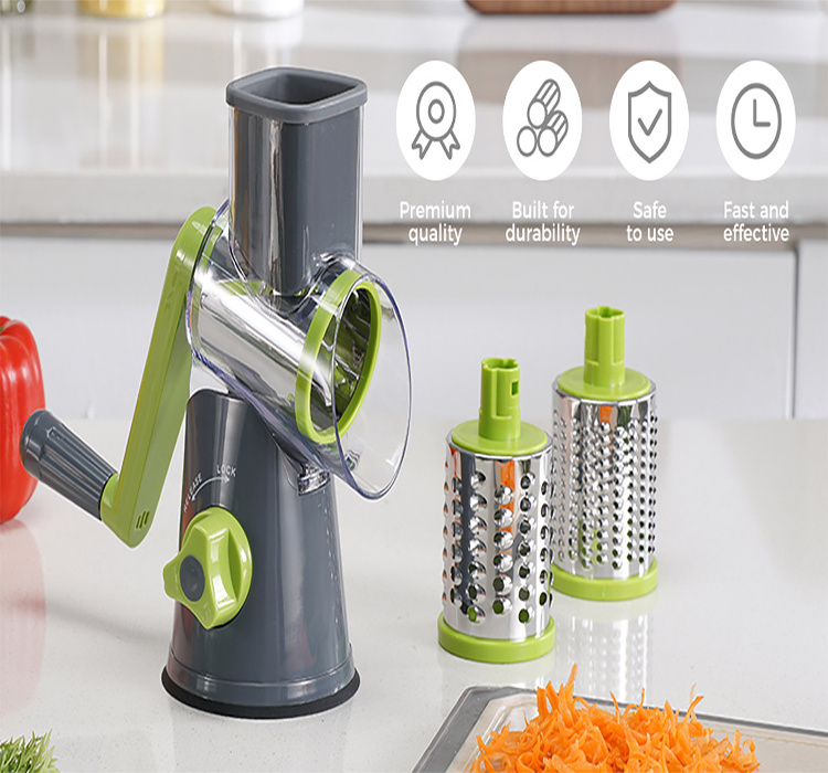 Multi-Function Round Shredder Chopper Manual Vegetable Cutter Tabletop Kitchen Fruit Vegetable Slicer Chopper Blades