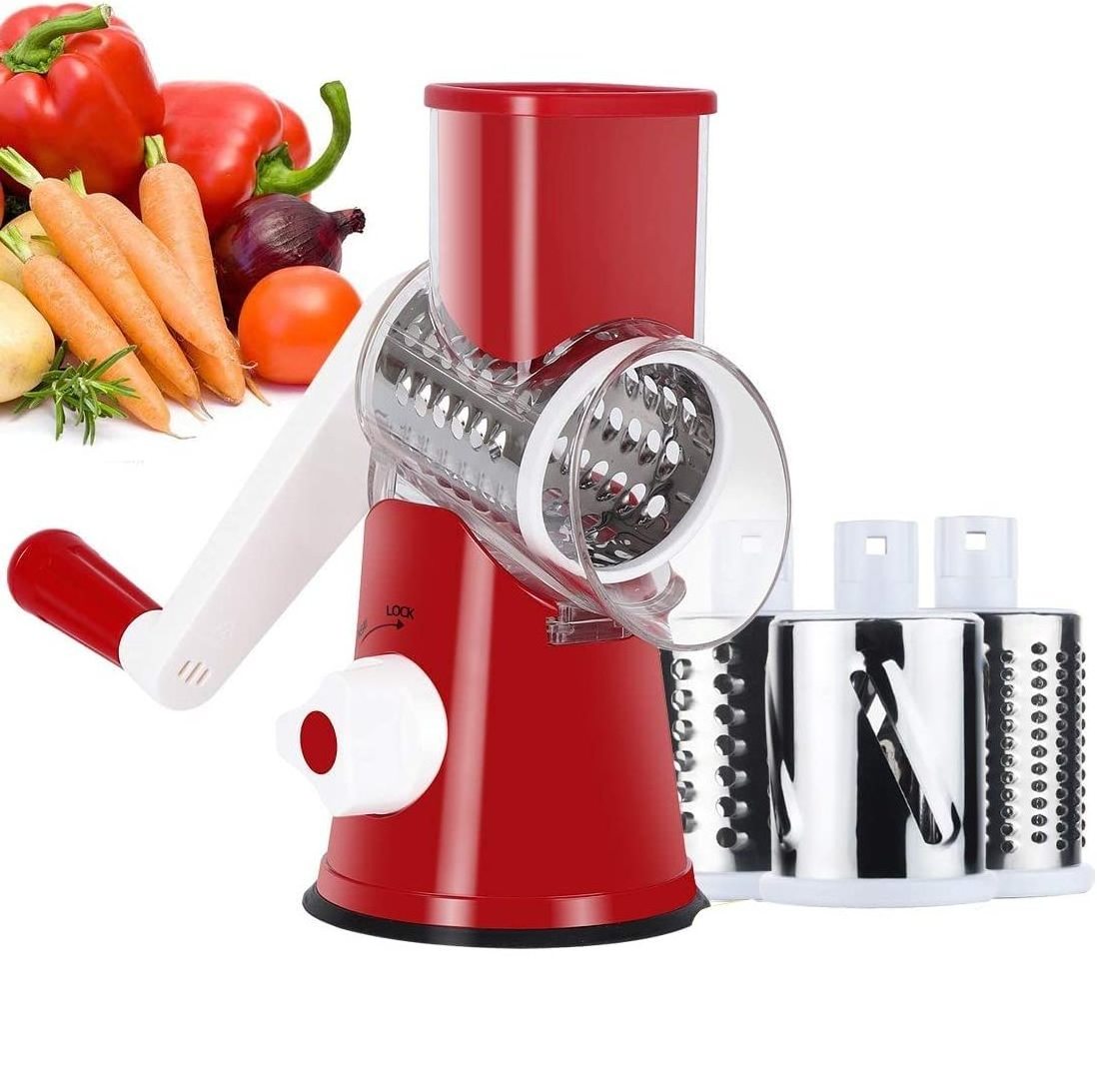 Multi-Function Round Shredder Chopper Manual Vegetable Cutter Tabletop Kitchen Fruit Vegetable Slicer Chopper Blades