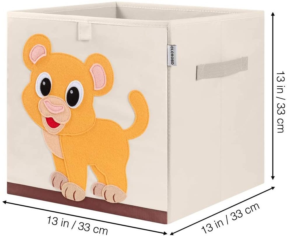 Foldable Animal Cube Storage Bins Fabric Toy Box/Chest/Organizer for Kids Nursery