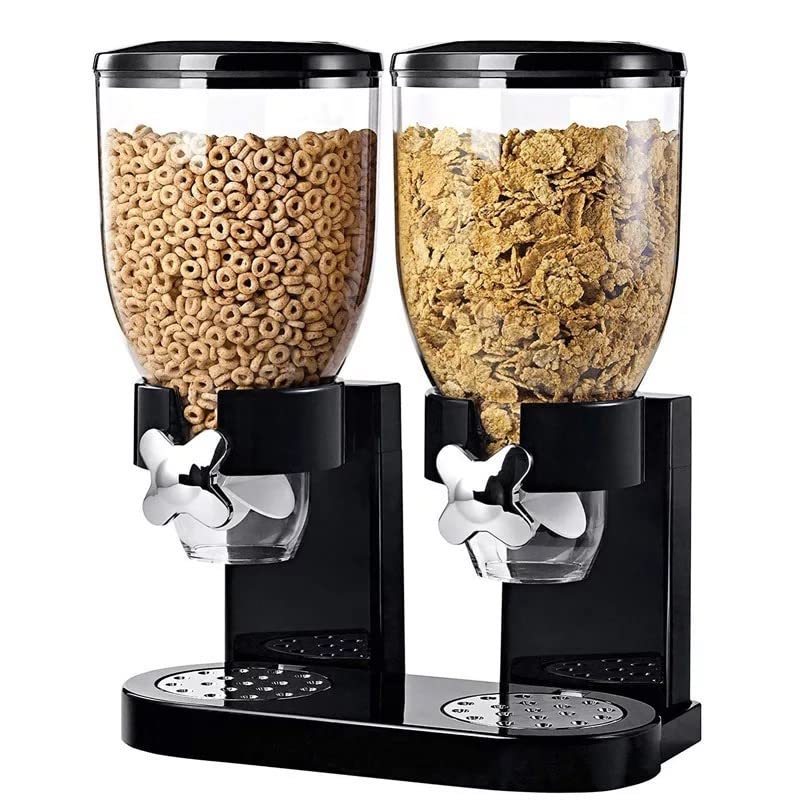 Single Double Wall Mounted Multifunctional Dry Food Storage Container Box Rice Cereal Dispenser