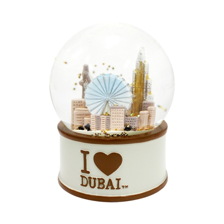 Custom tourist souvenir glass snowglobe dubai snow globe