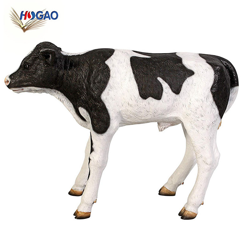 China wholesale  new high quality designer resin dairy cow Statue life size cow sculpture