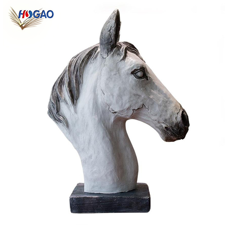 High Quality Large Resin Horse Head Sculpture ,Modern Polyresin Horse Head Statue Resin Ornaments