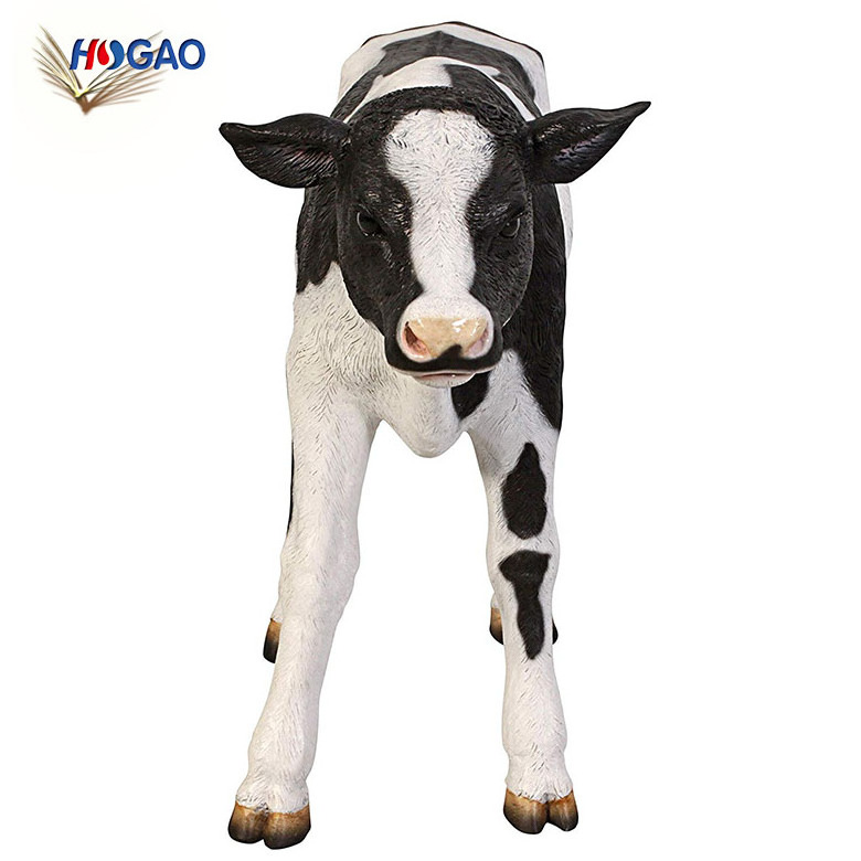 China wholesale  new high quality designer resin dairy cow Statue life size cow sculpture