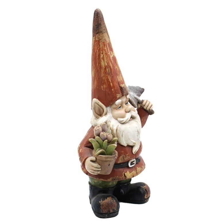 China factory direct sale perfect gift resin miniature statue custom handmade garden gnomes cheap for home lawn garden