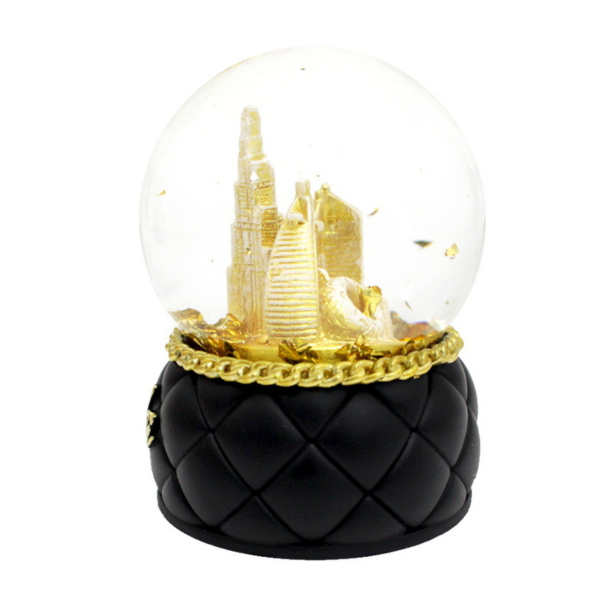 Custom dubai snow globe souvenir snowball cities with building