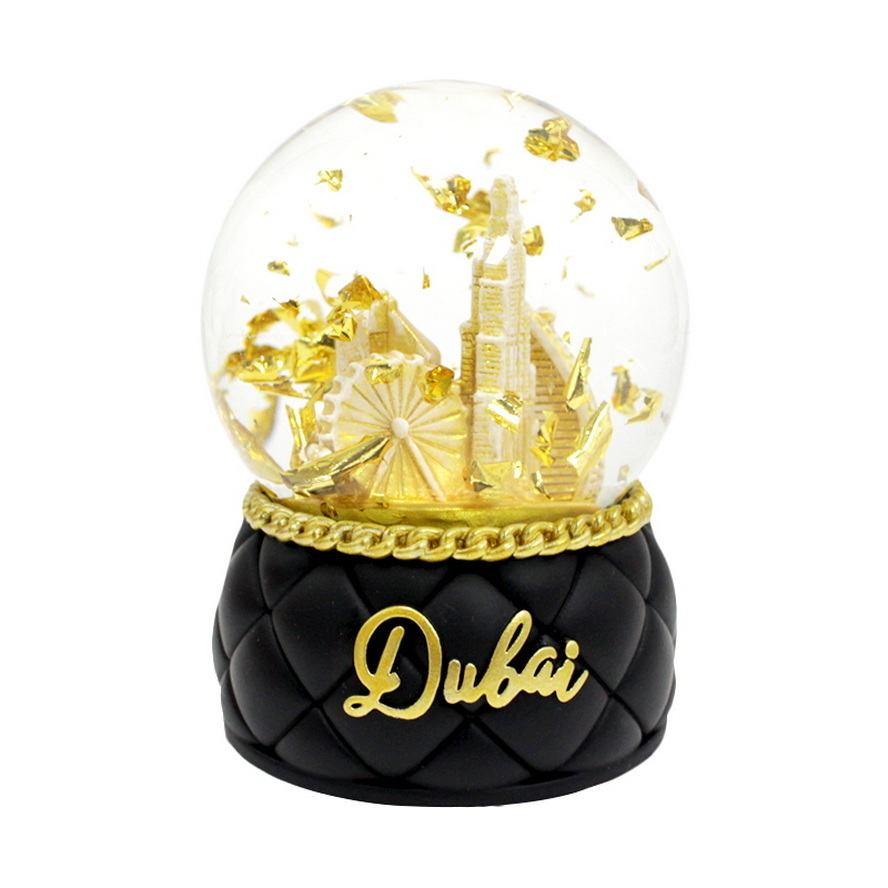 Custom dubai snow globe souvenir snowball cities with building