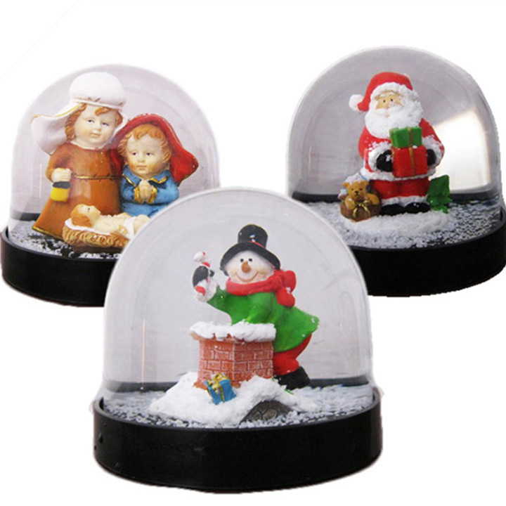 Cheap Plastic Snow Globe Snowman Christmas Decoration Snowball Water Globe