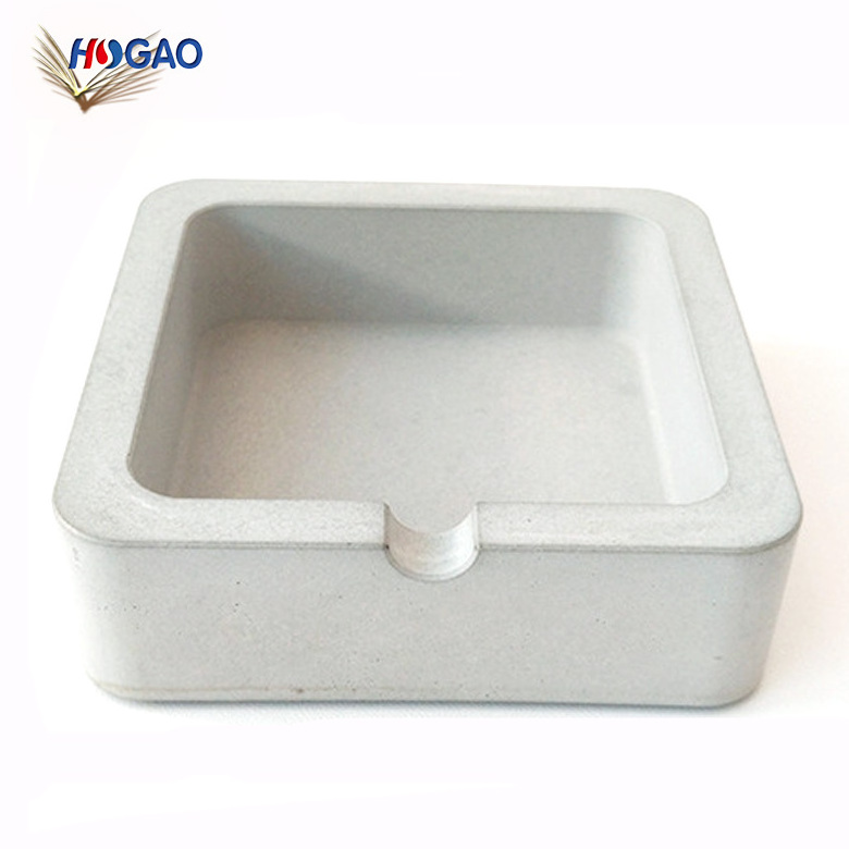 Custom wholesale indoor restaurant simple style square cement handmade cool cheap ashtray for cigars cigarettes