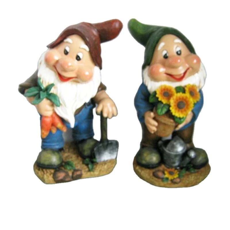 Handmade resin garden dwarfs figures,seven dwarfs garden statues,garden seven dwarfs decor