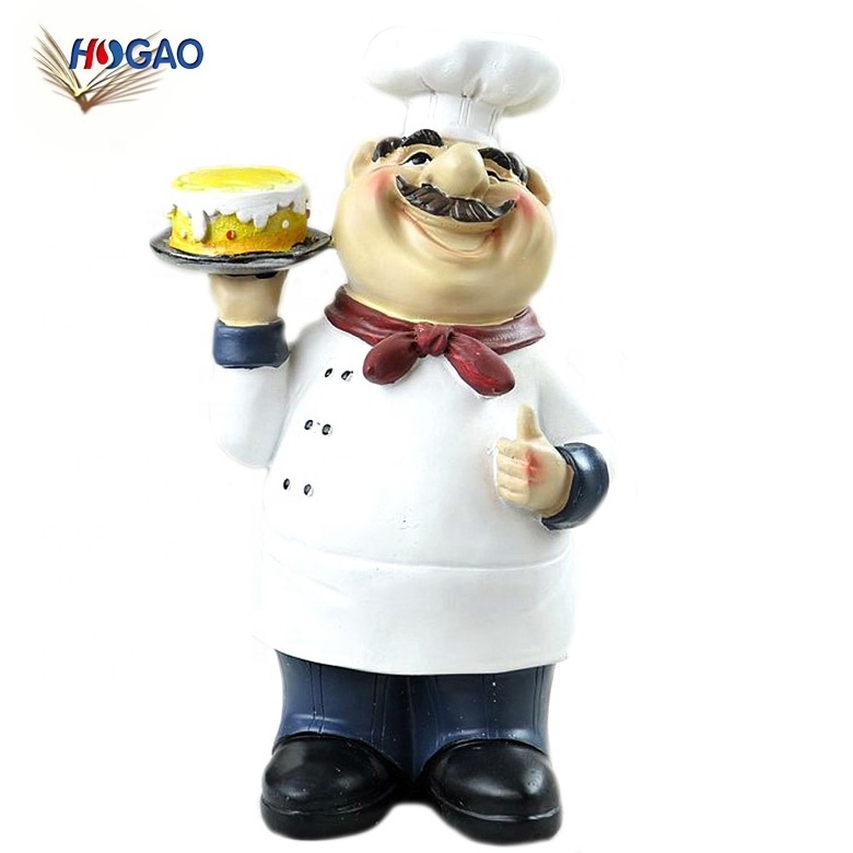 American country home decor Kitchen Decor Cooking Chef cake shop handicraft creation decoration designer resin statues