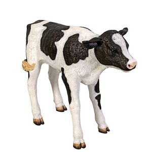 China wholesale  new high quality designer resin dairy cow Statue life size cow sculpture