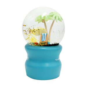 beach scene snow globes ocean sea snowball with sparkling glitter collectible novelty ornament for Home Decor Birthday Christmas