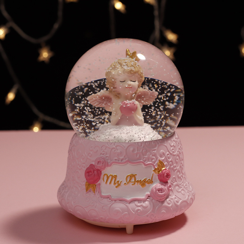 Custom angel snow globes snow globe for home decor water ball souvenir water ball snow globe  for gift angel ball